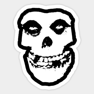 Skull White Sticker